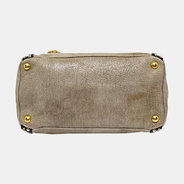 Calfskin Shoulder Bag Beige