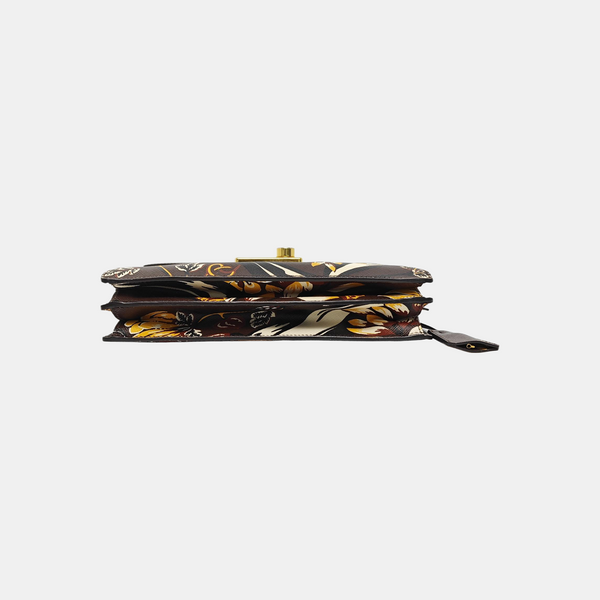Calfskin Top Handle Bag Multicolor