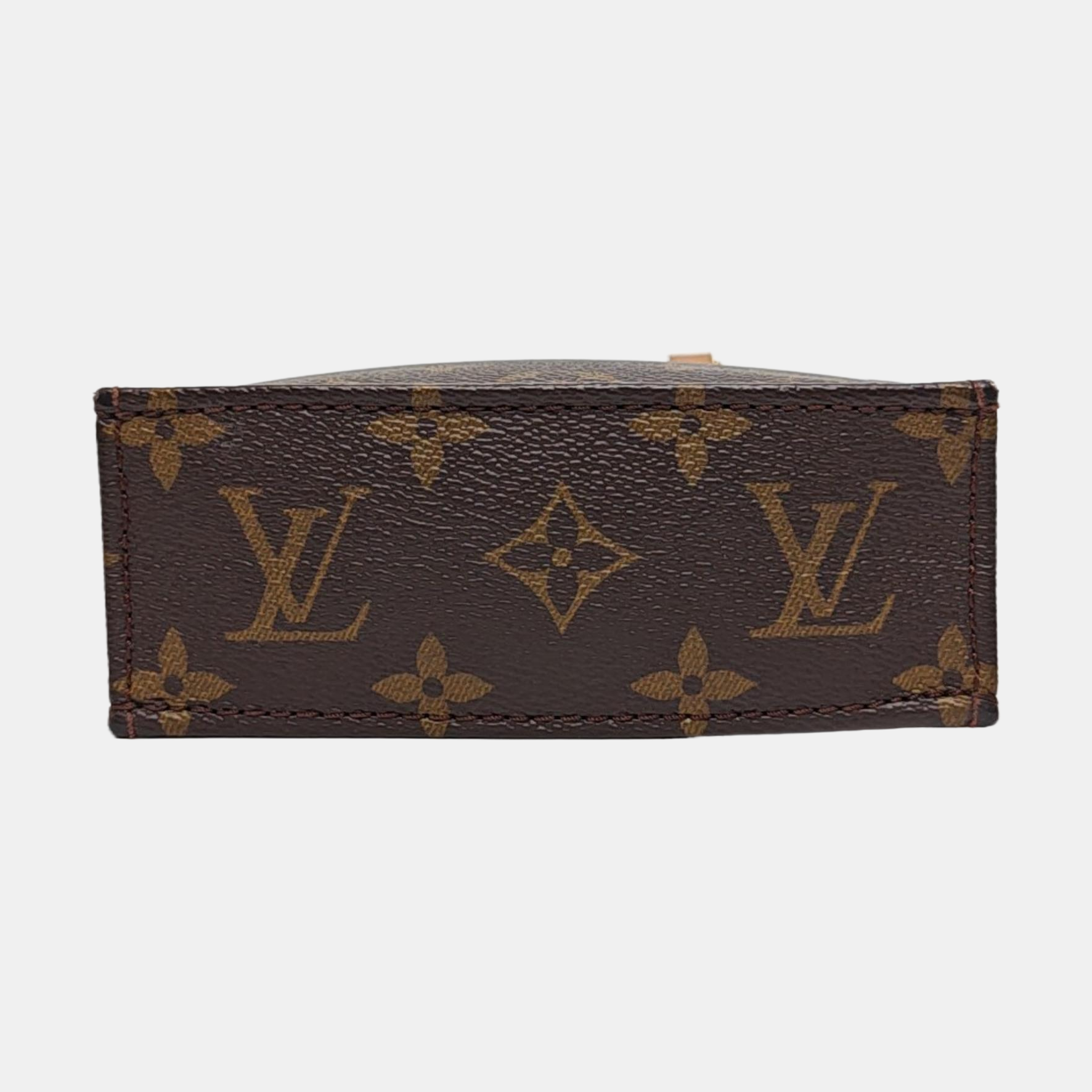 SAC PLAT Mini Monogram Coated Canvas Brown
