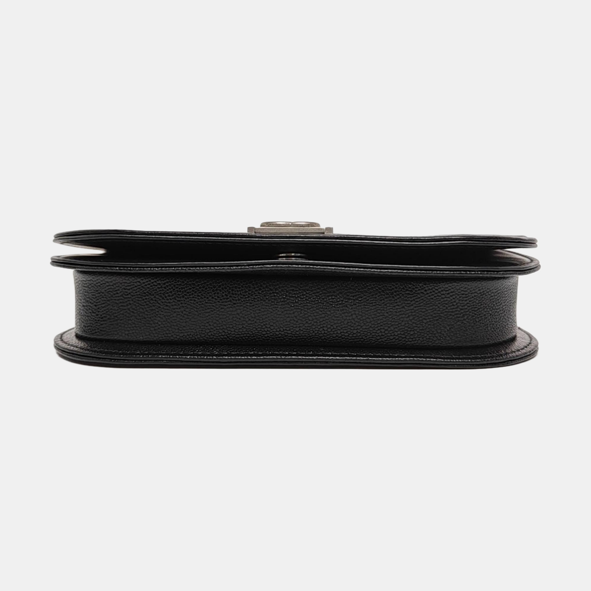 Quilted Grained Calfskin Black