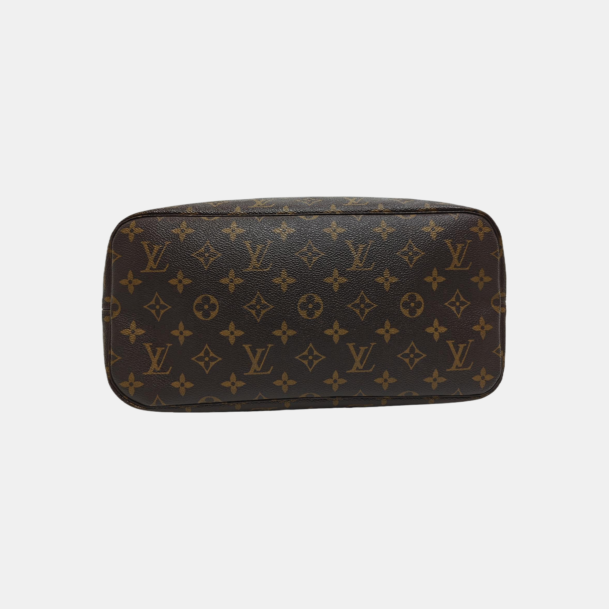 NEVERFULL MM Monogram Coated Canvas Brown