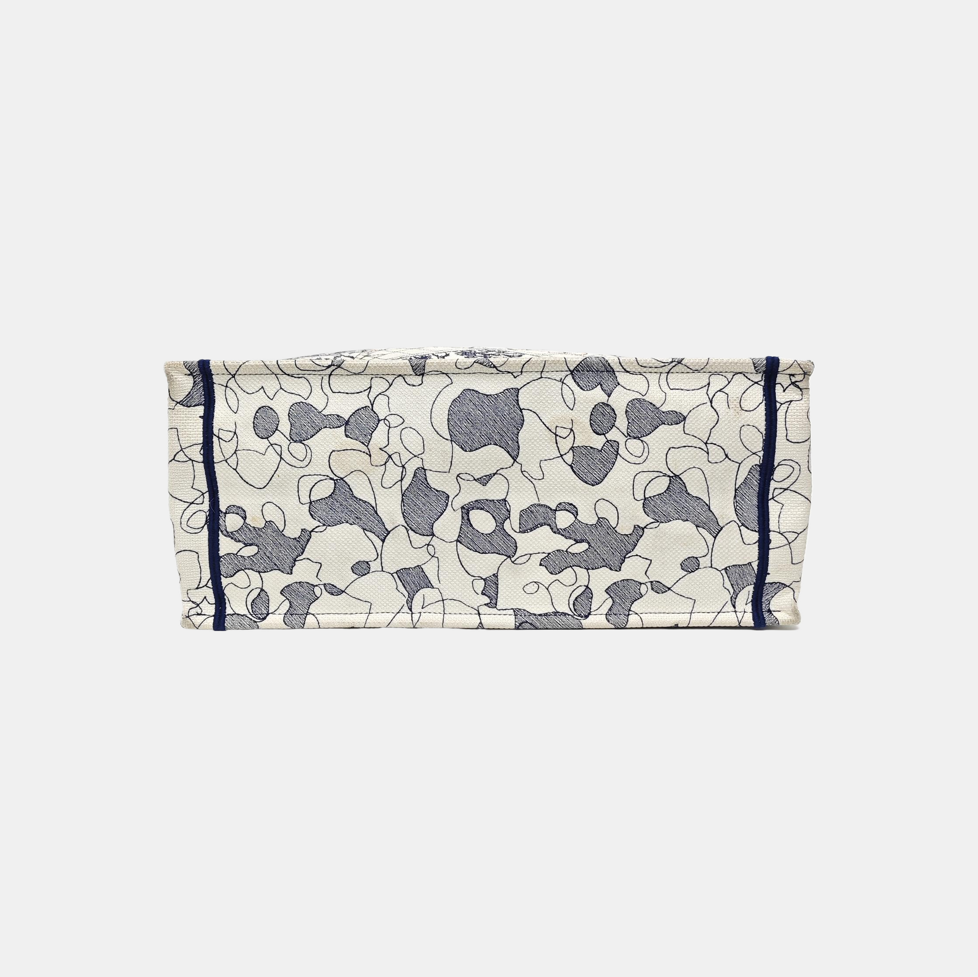 Book Tote Large Canvas Blue
