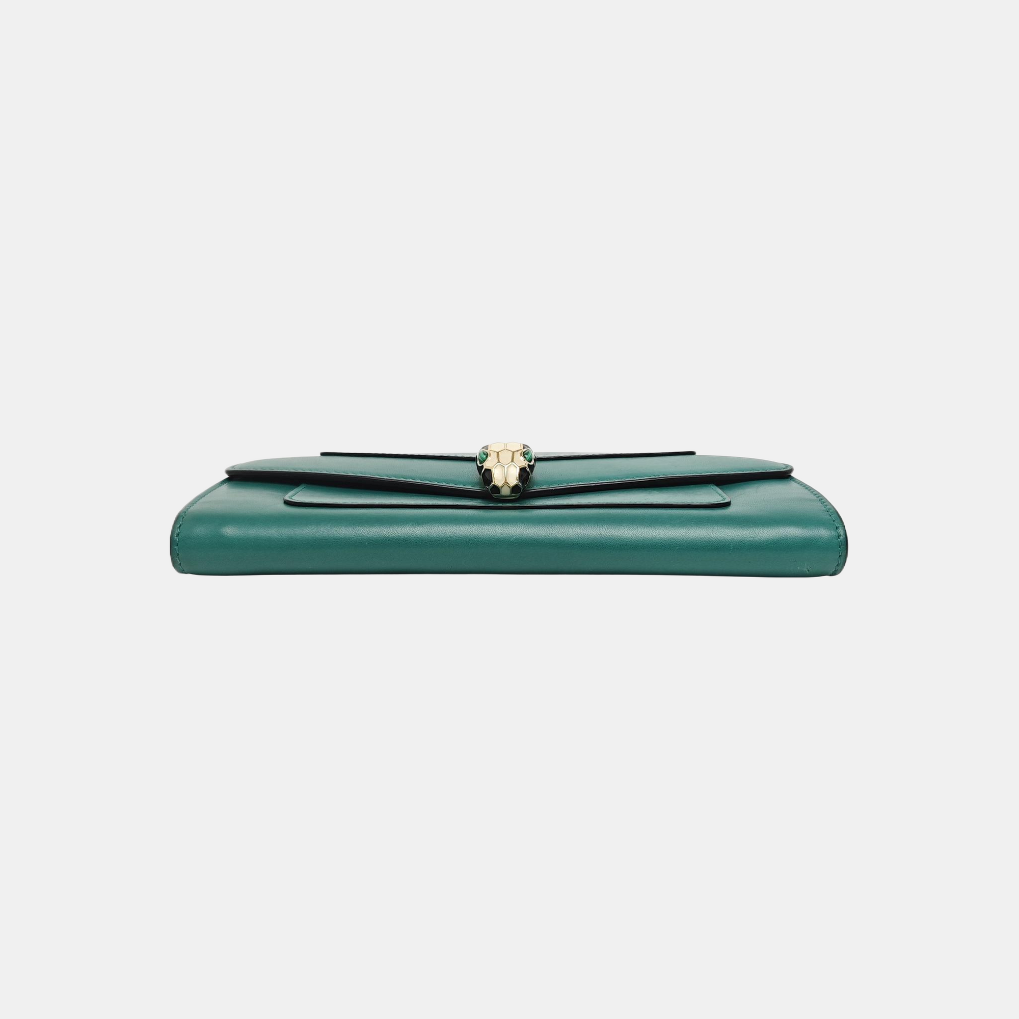 SERPENTI FOREVER Calfskin Green Wallet