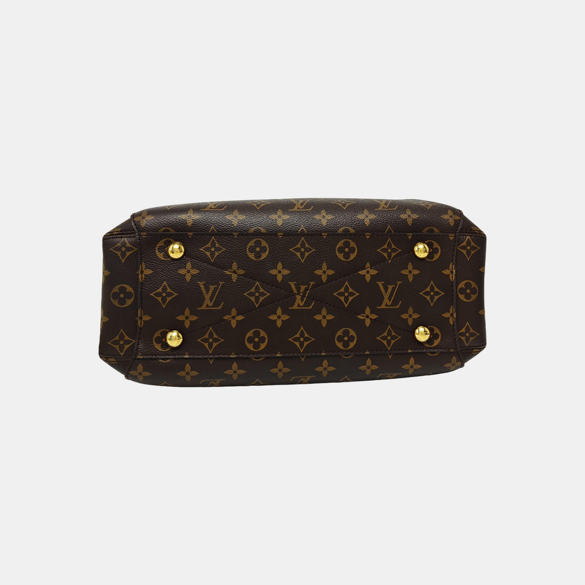 MONTAIGNE MM Monogram Coated Canvas Brown