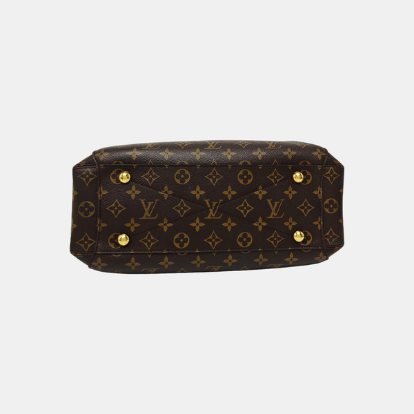 MONTAIGNE MM Monogram Coated Canvas Brown