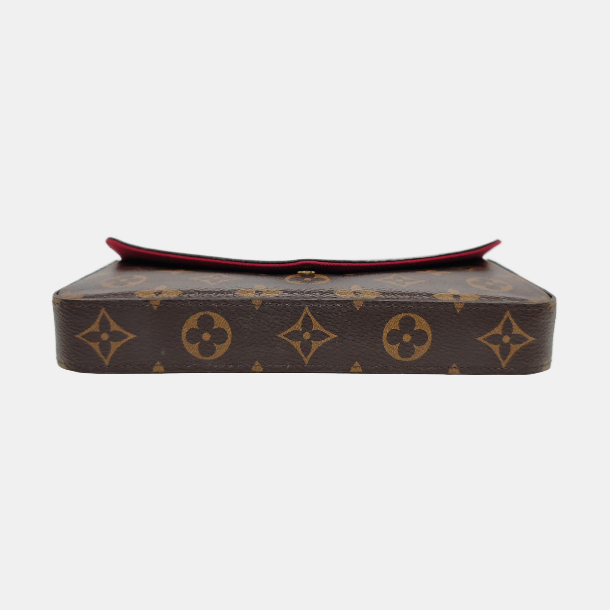 Authenticated pre-owned  FÉLICIE Monogram Coated Canvas Brown - Crossbody Bag at Looply