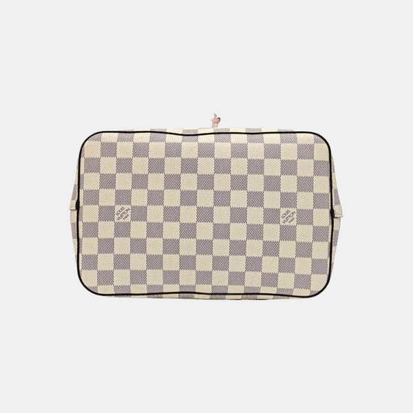 NÉONOÉ MM Damier Azur Coated Canvas White