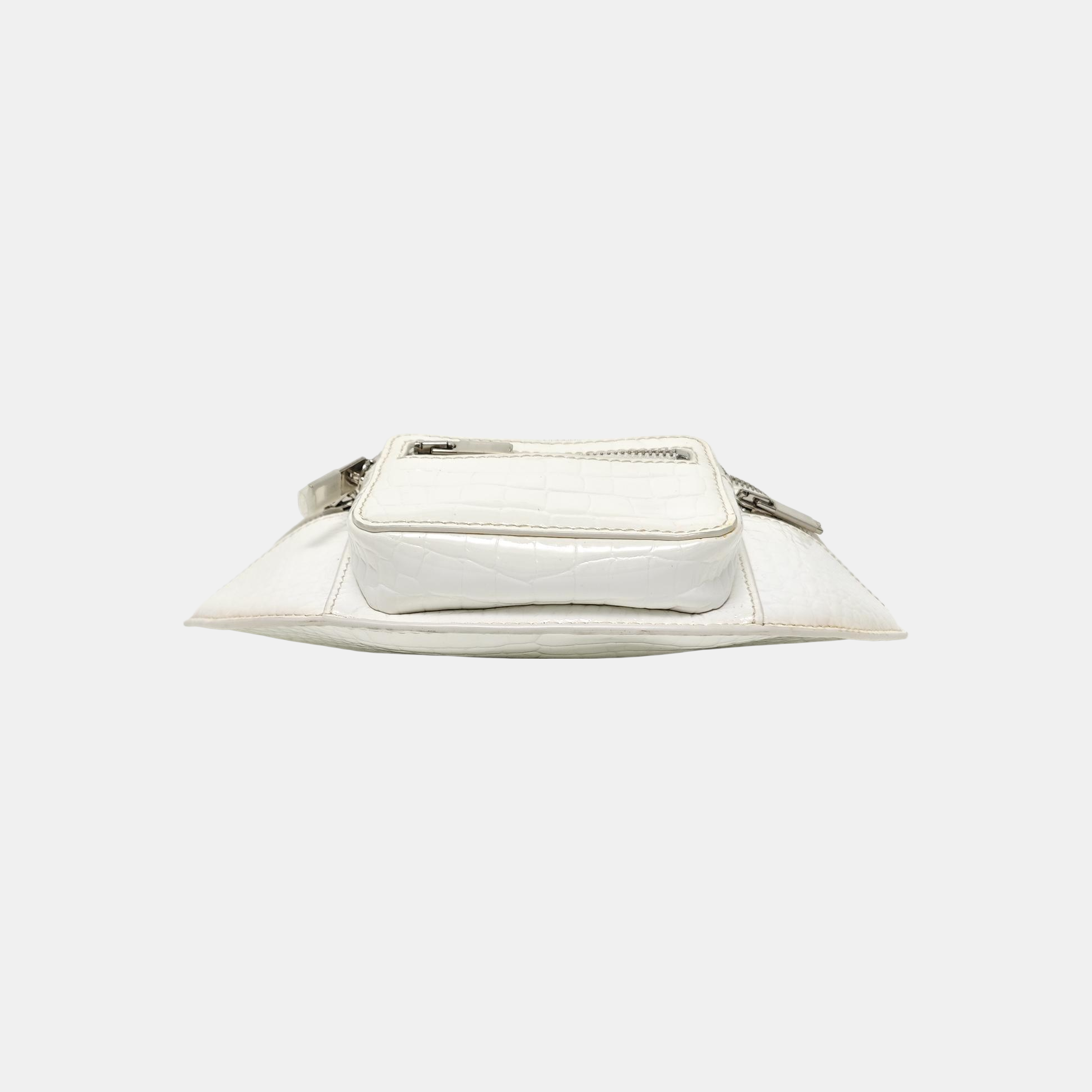 Patent Leather Shoulder Bag White