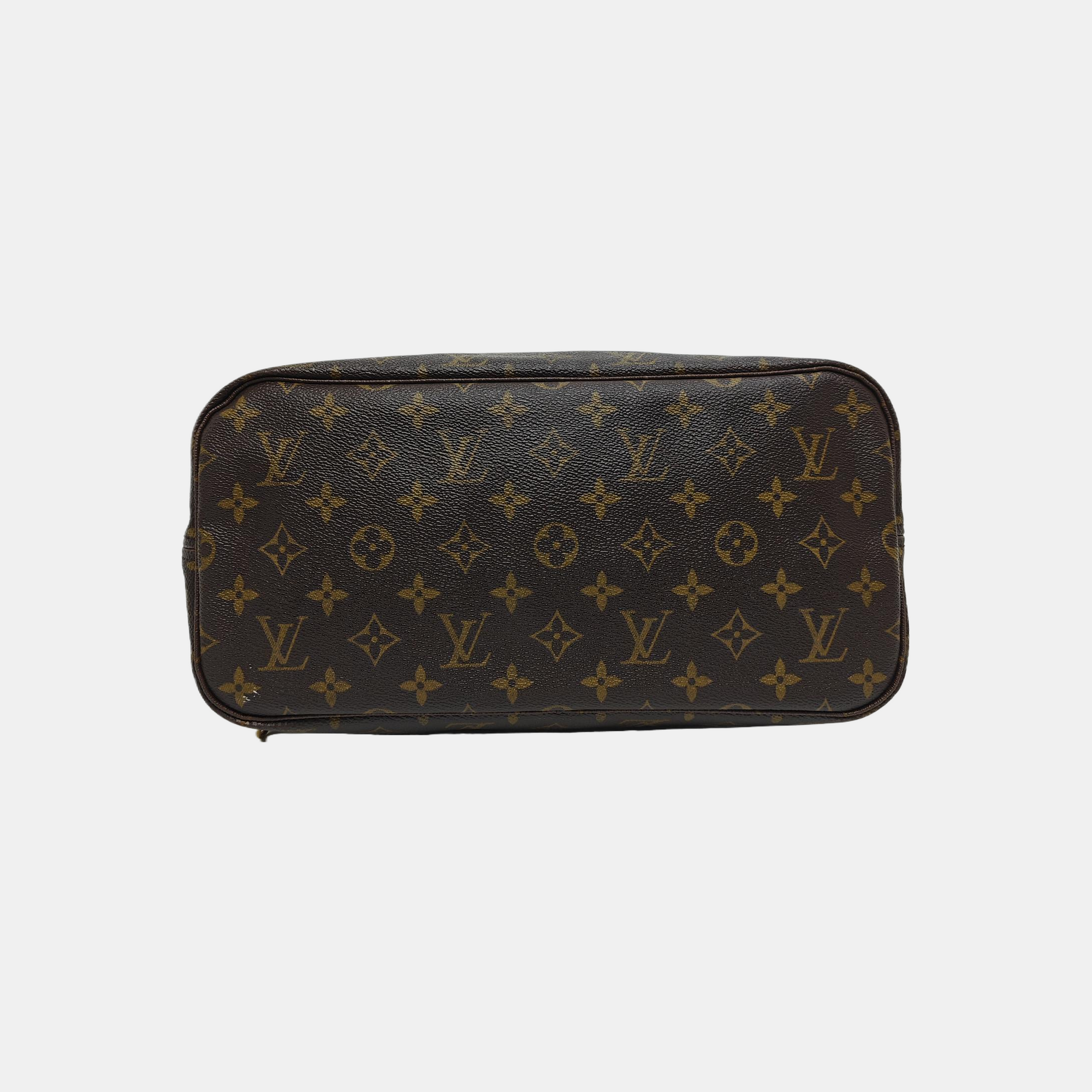 NEVERFULL MM Monogram Coated Canvas Brown
