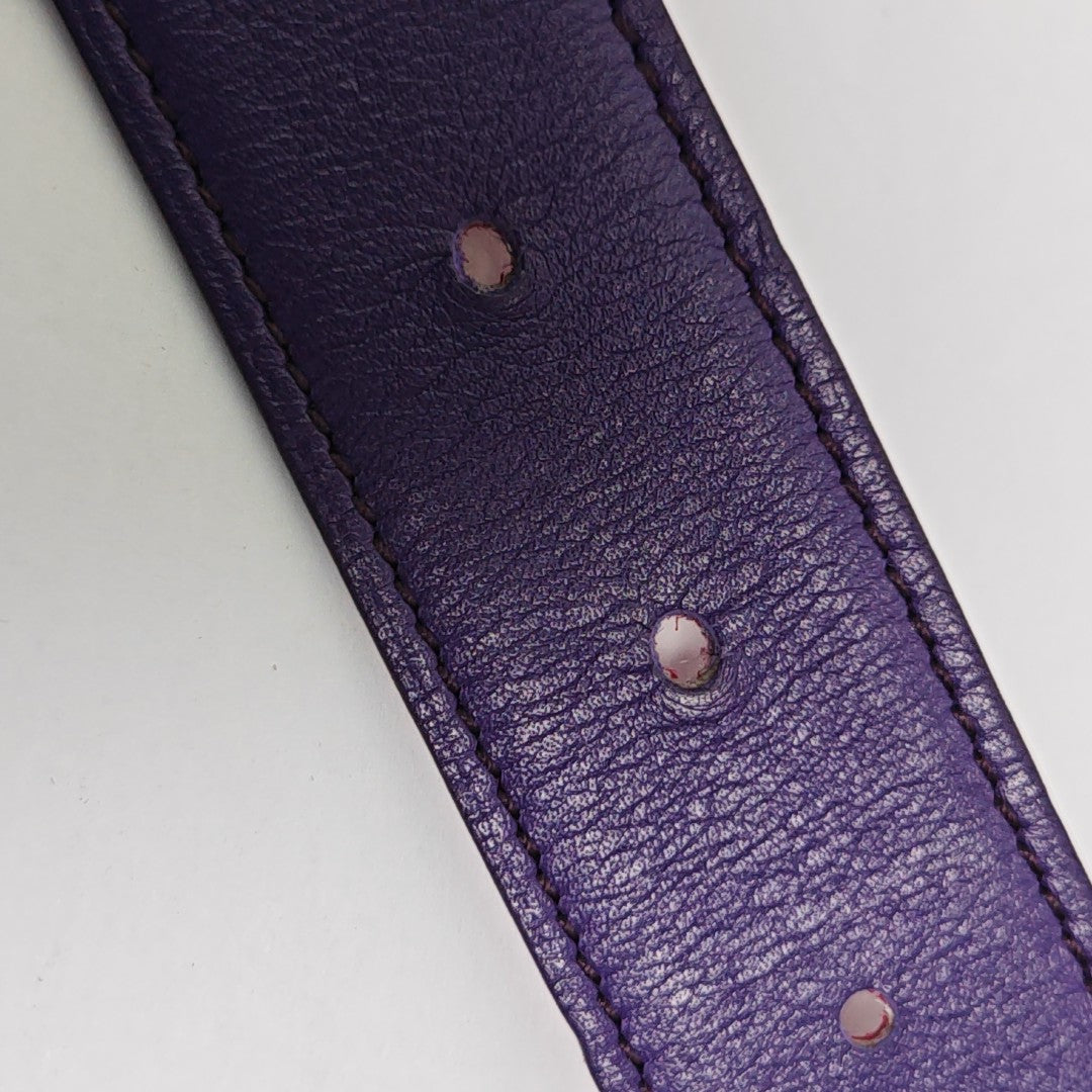 Leather Belt Purple