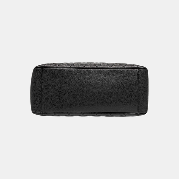 CHANEL GST Large Quilted Grained Calfskin Black