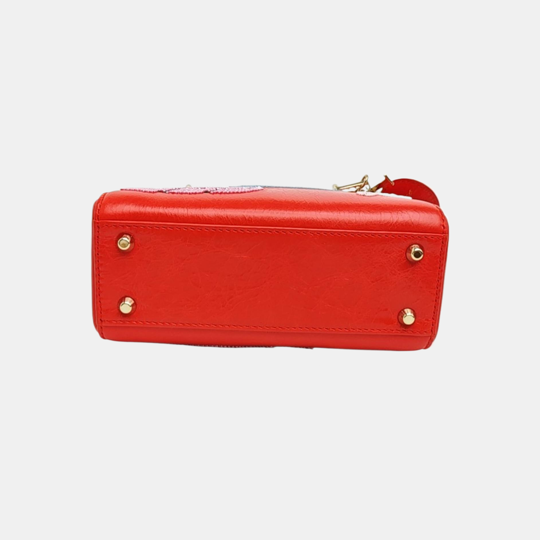 Lady Dior Mini Lambskin Red