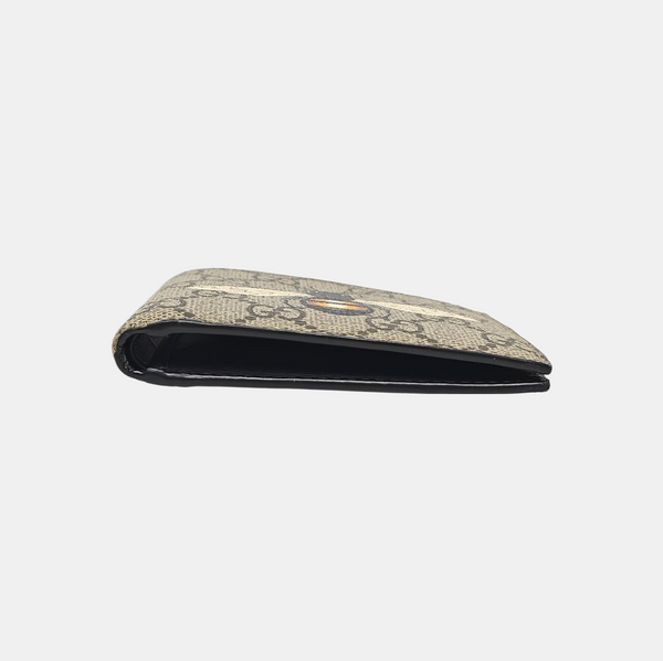 GG Supreme Monogram Coated Canvas Brown Wallet