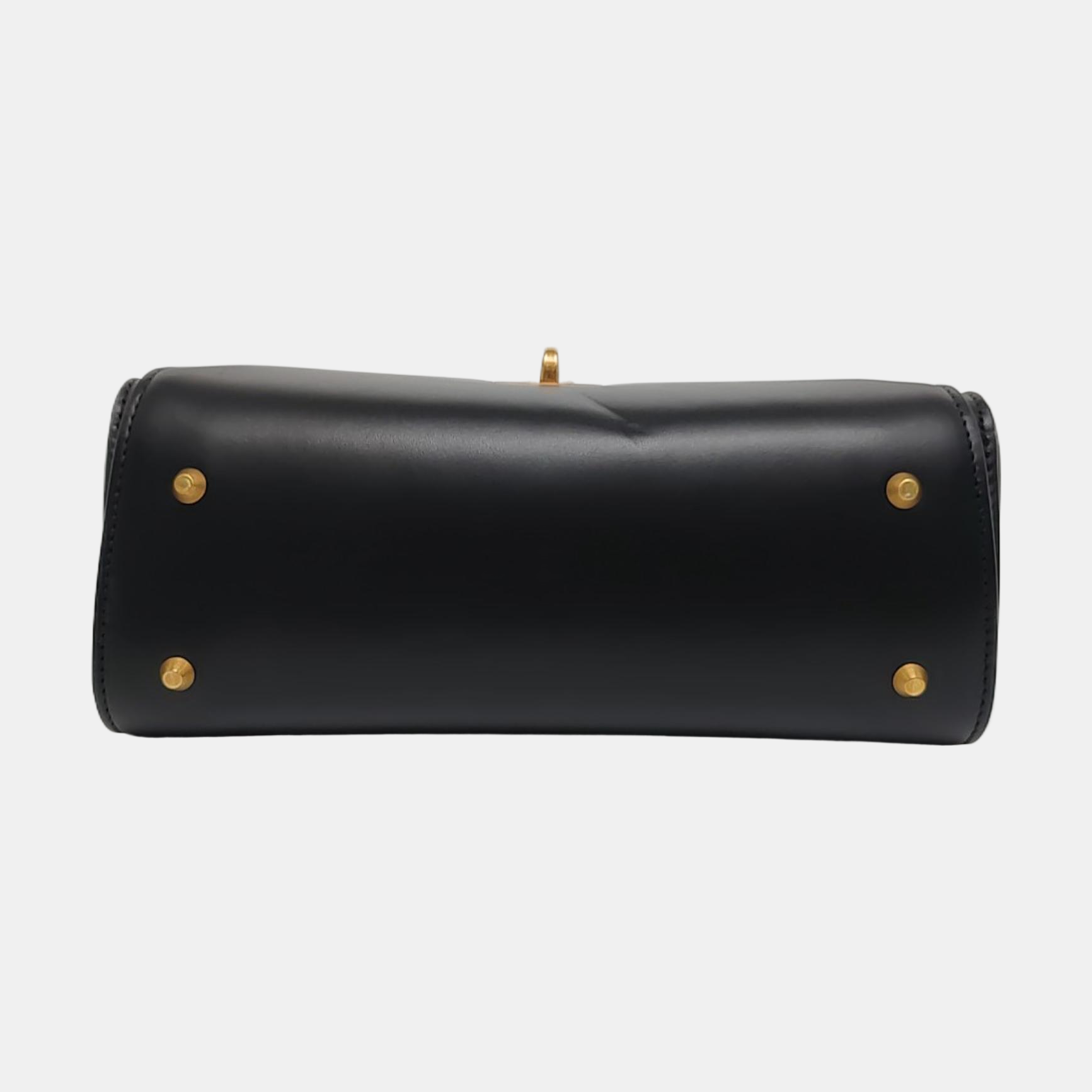 Calfskin Top Handle Bag Black