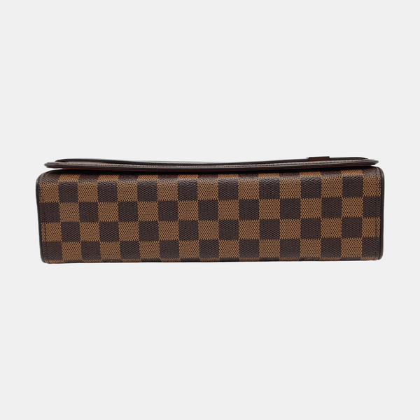 TRIBECA Damier Ebene Coated Canvas Brown