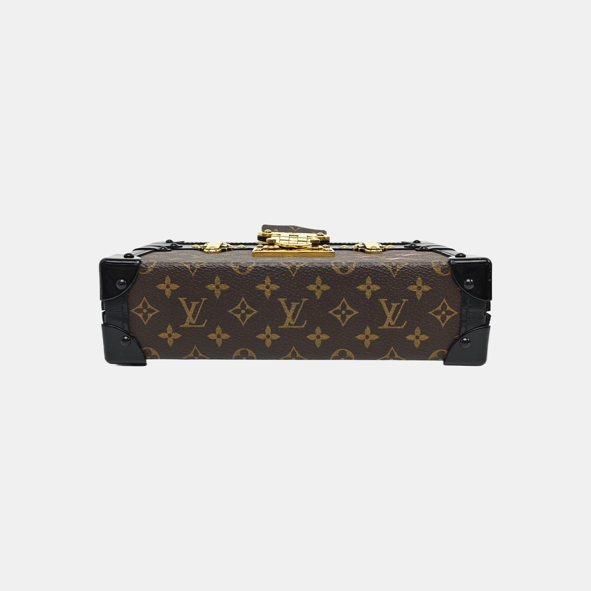 PETITE MALLE Monogram Coated Canvas Brown
