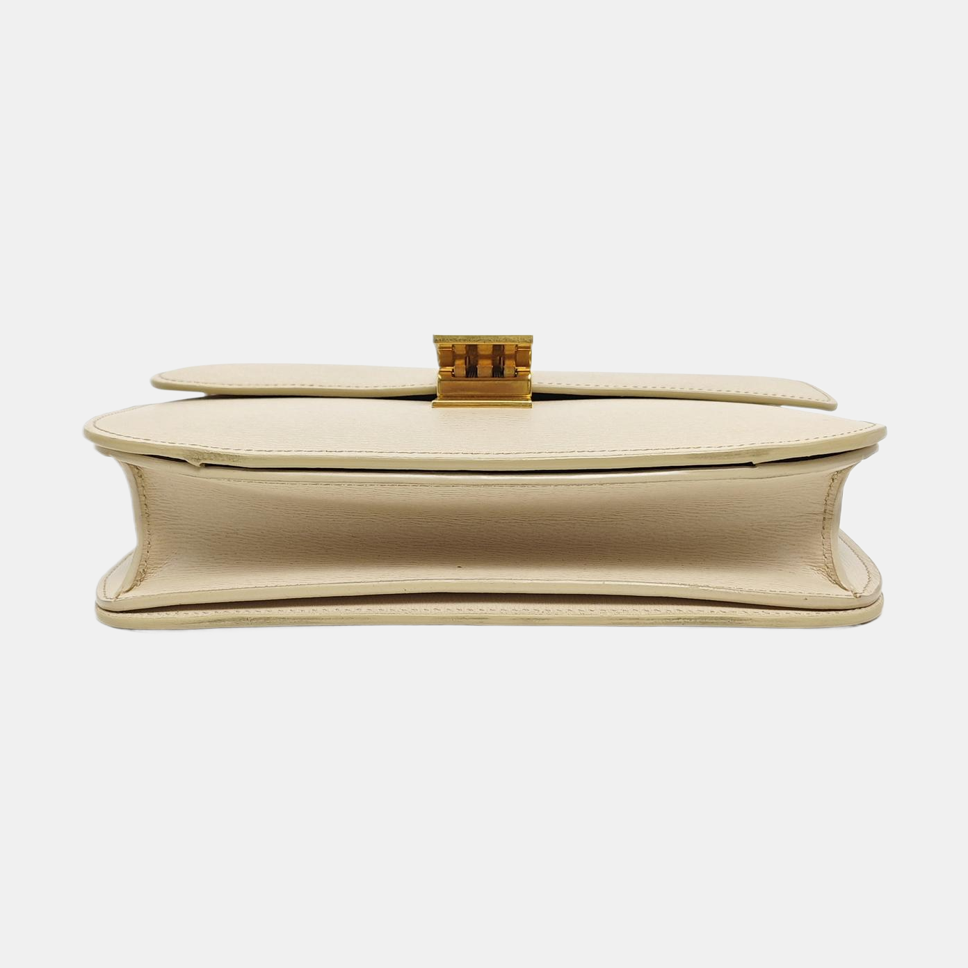 Authenticated pre-owned  CLASSIC BOX Medium Calfskin Beige - Shoulder Bag at Looply