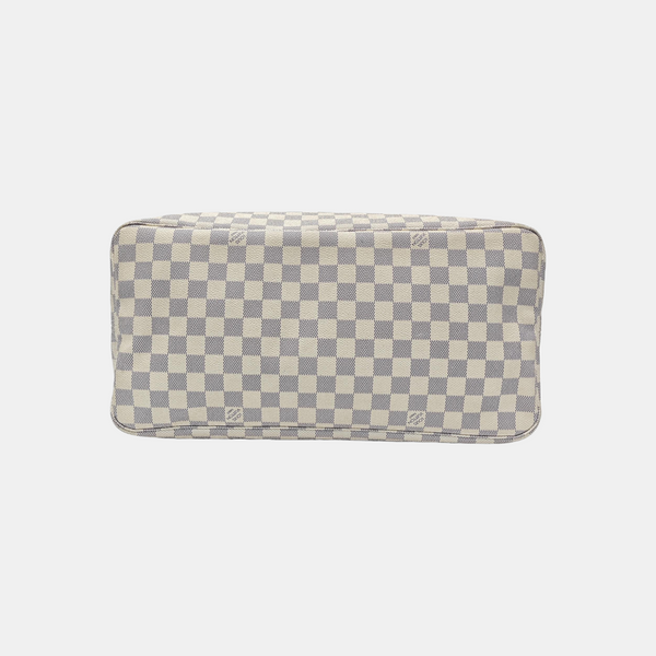 NEVERFULL GM Damier Azur Coated Canvas White