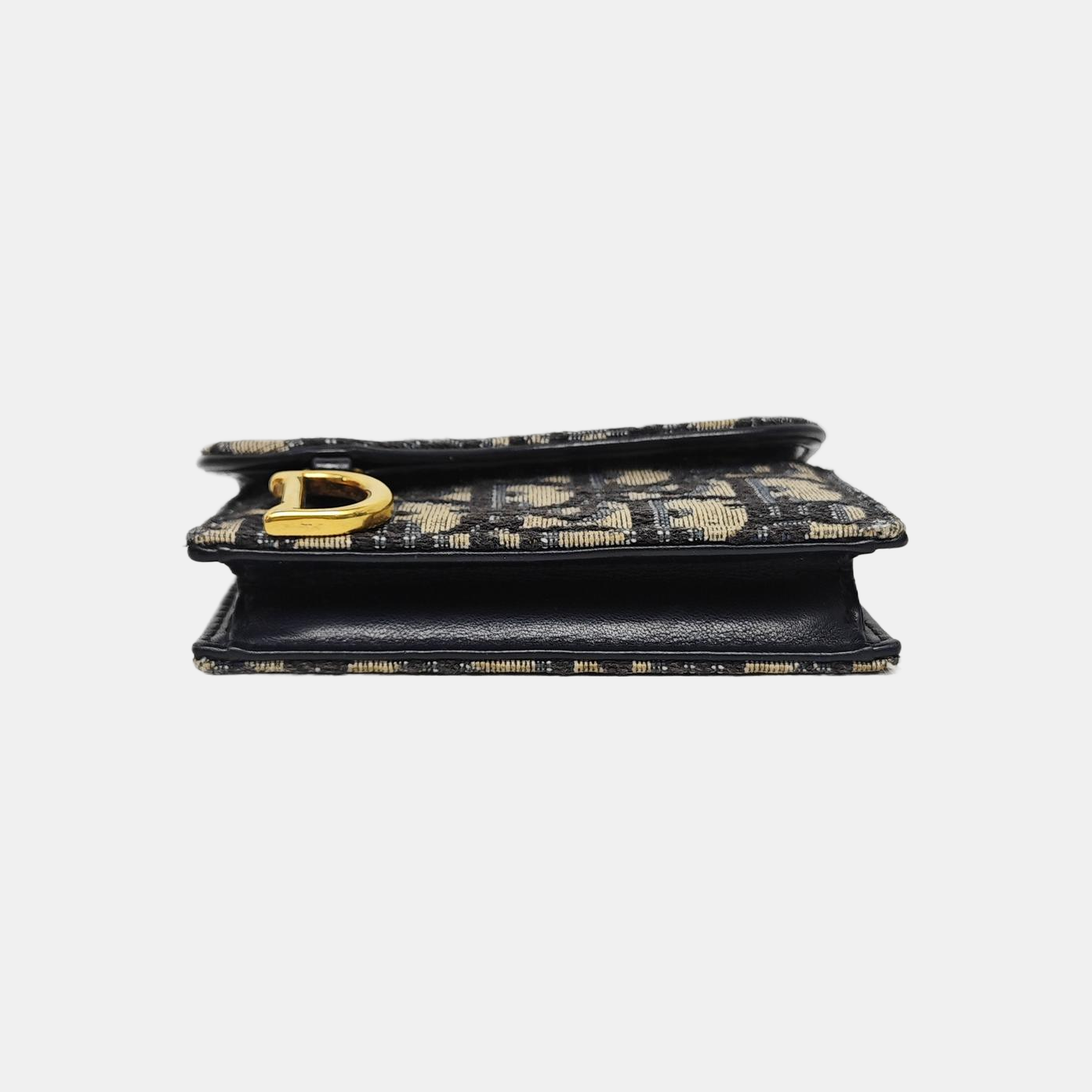 Authenticated pre-owned  Saddle Monogram Fabric Blue Card Holder - Card Holder at Looply