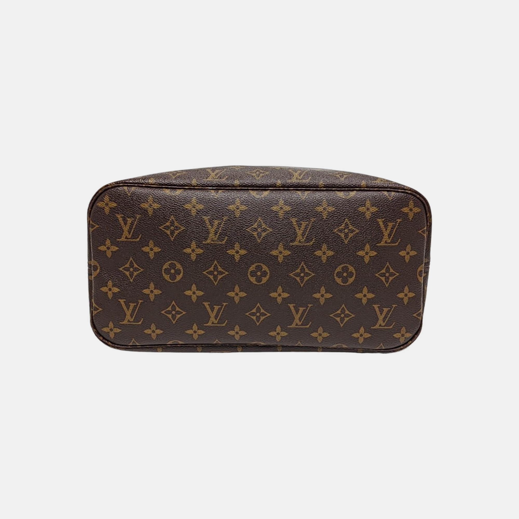 NEVERFULL MM Monogram Coated Canvas Brown