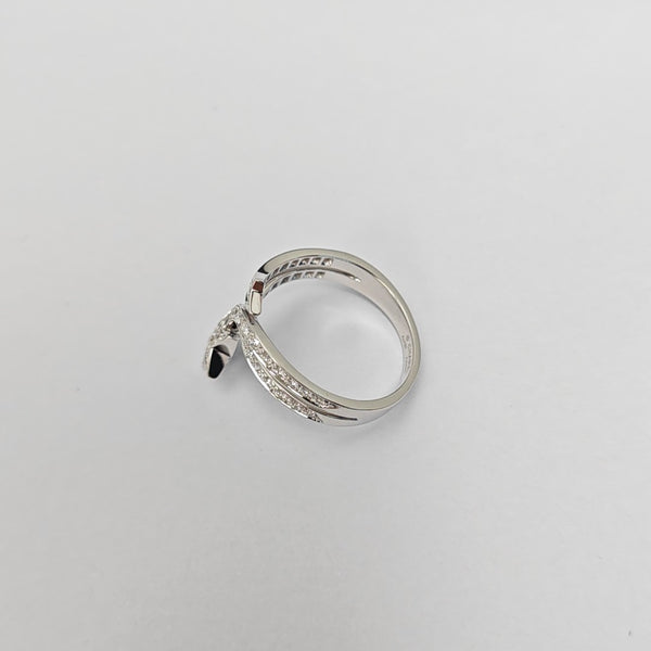 COMÈTE 18k White Gold Silver Ring EU 57
