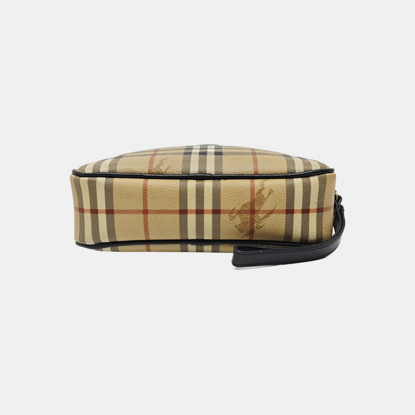 Coated Canvas Shoulder Bag Brown