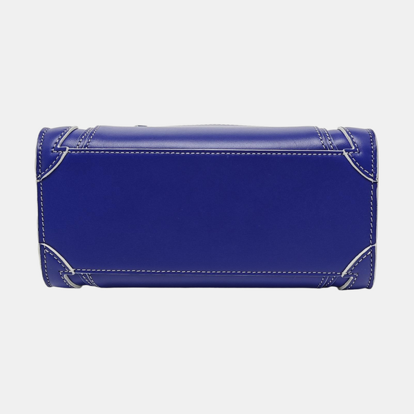 Authenticated pre-owned  LUGGAGE Calfskin Blue - Tote Bag at Looply