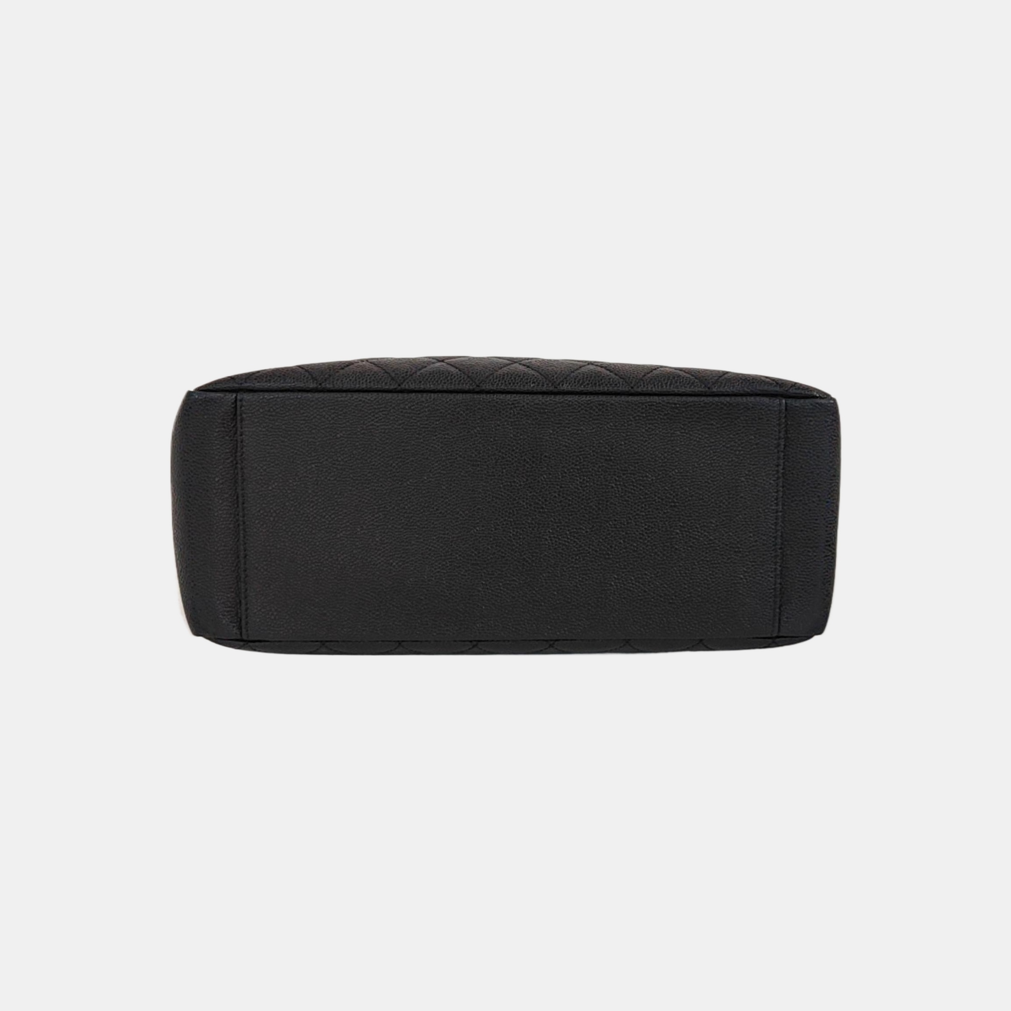 CHANEL GST Large Quilted Grained Calfskin Black
