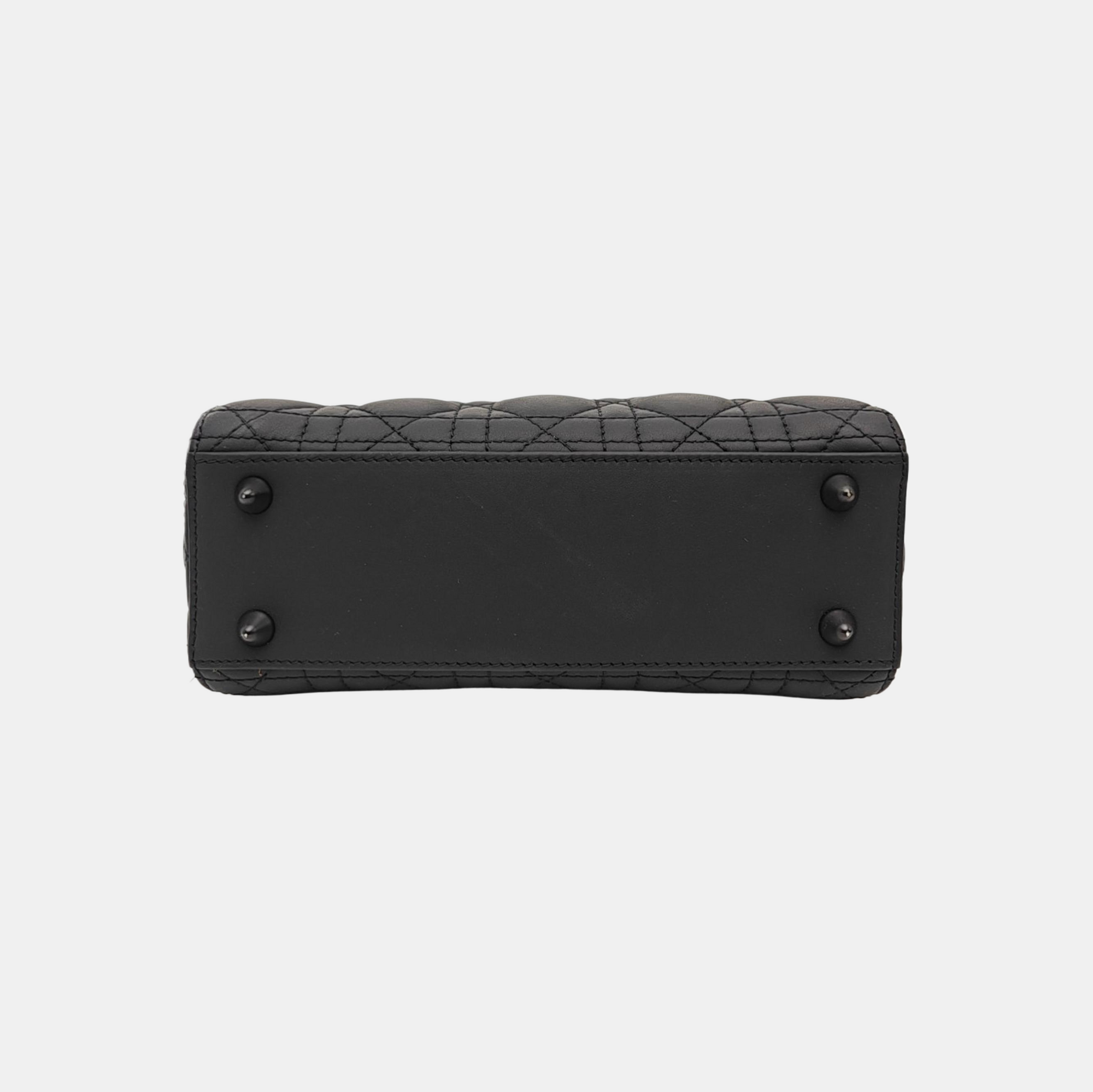 Lady Dior Small Cannage Calfskin Black