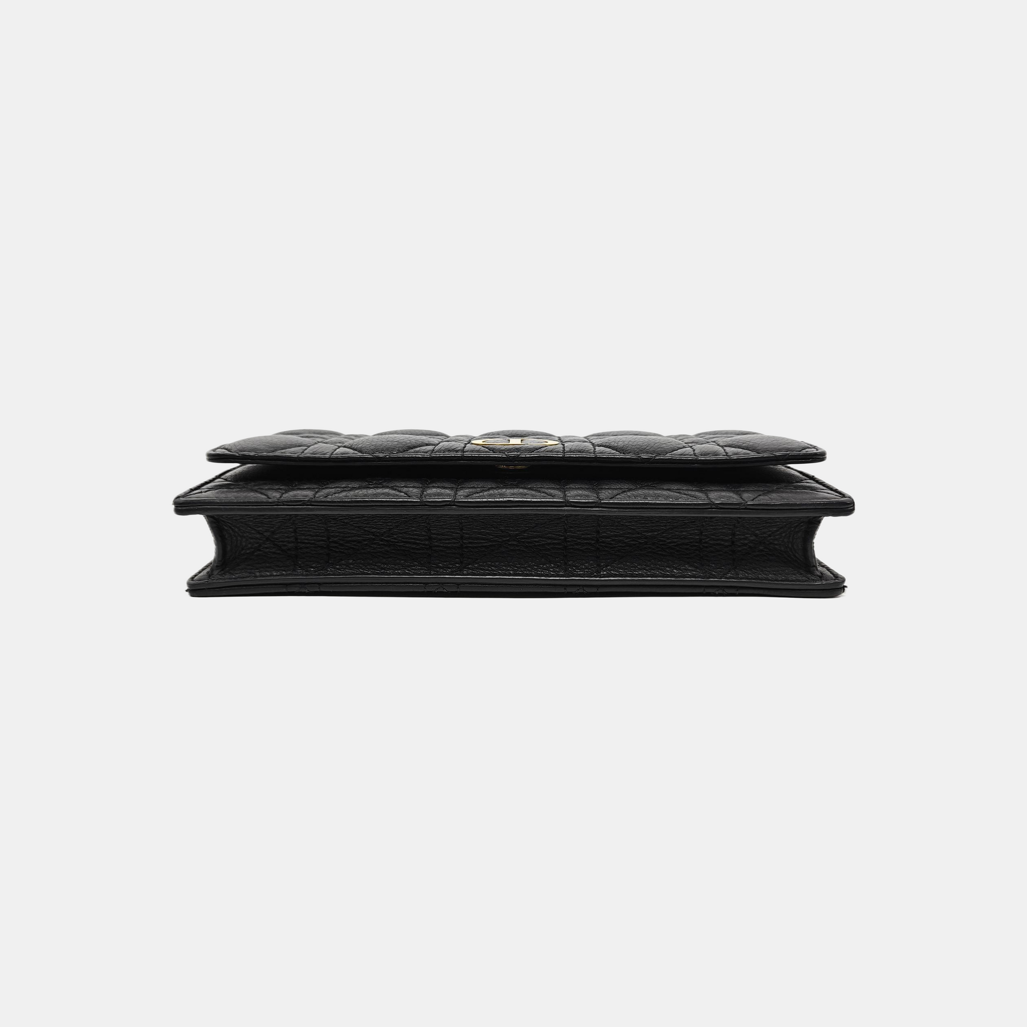 Dior Caro Piel de becerro acolchada negra