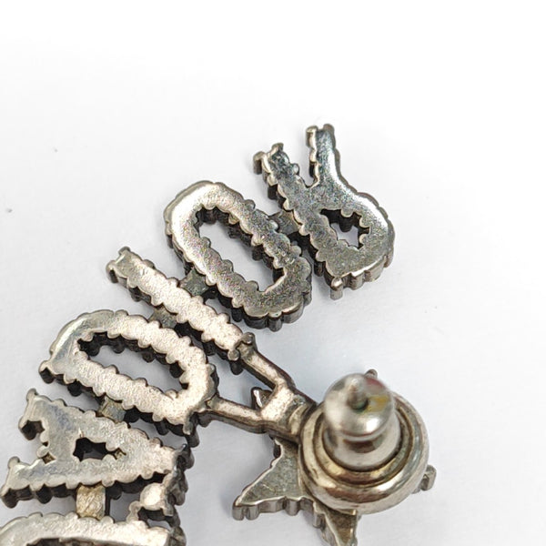 J'adior Metal Silver Stud Earrings