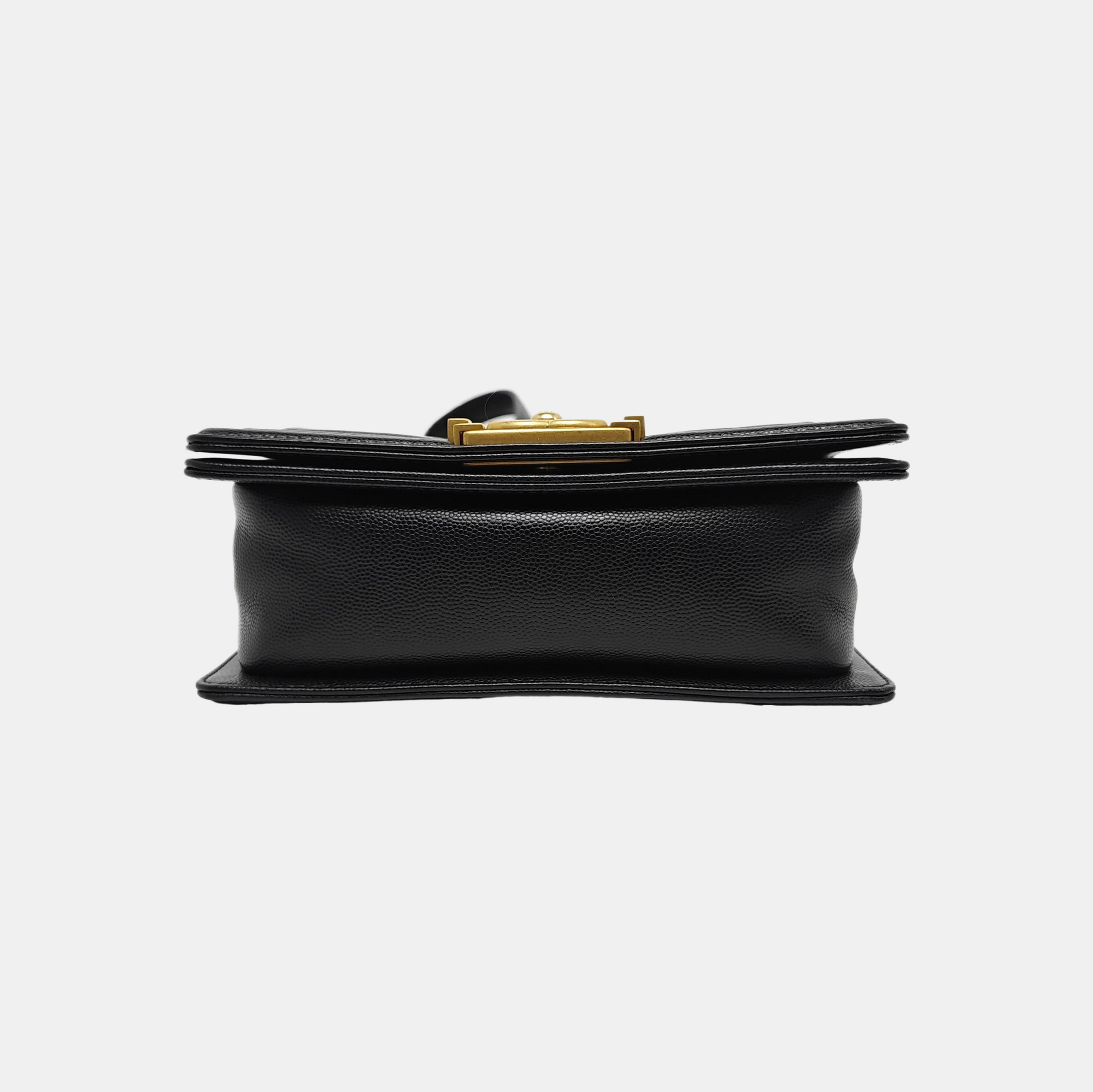 BOY CHANEL Small Quilted Grained Calfskin Black