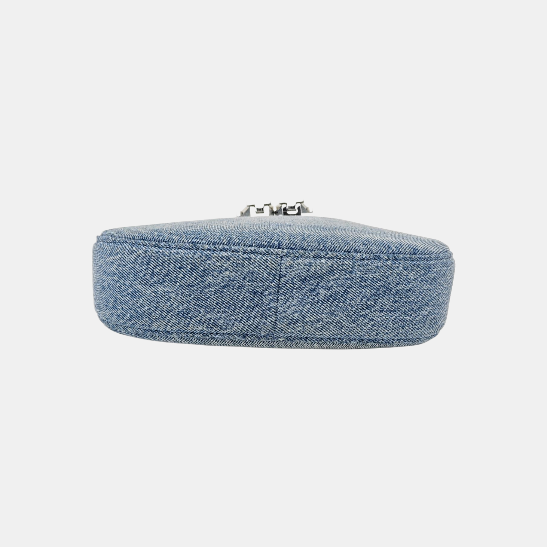 Denim Top Handle Bag Blue