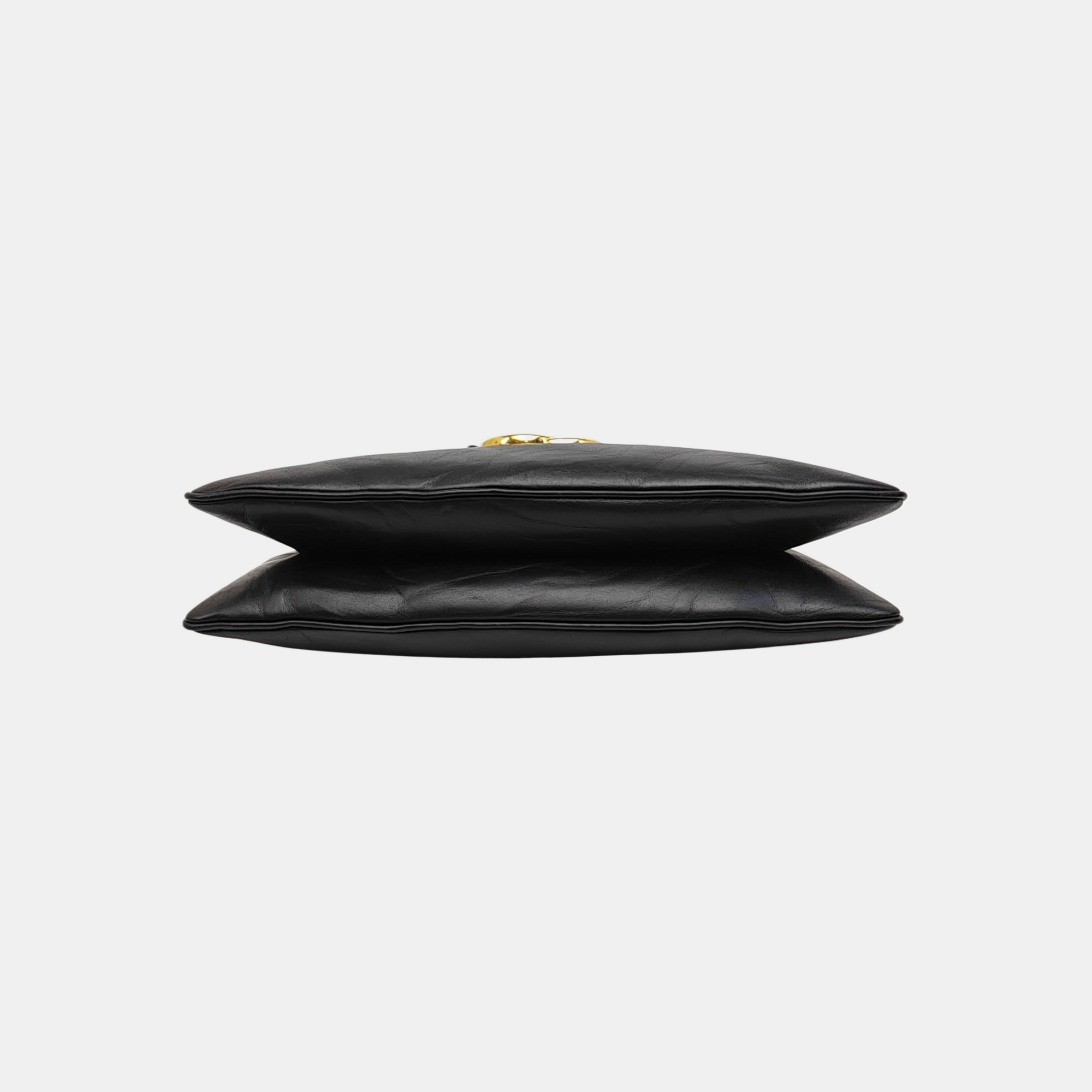 Arli Large Calfskin Black