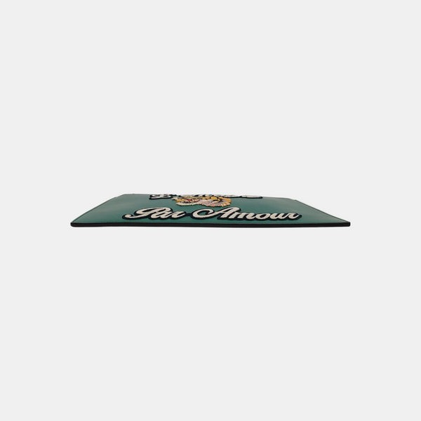 Calfskin Clutch Green