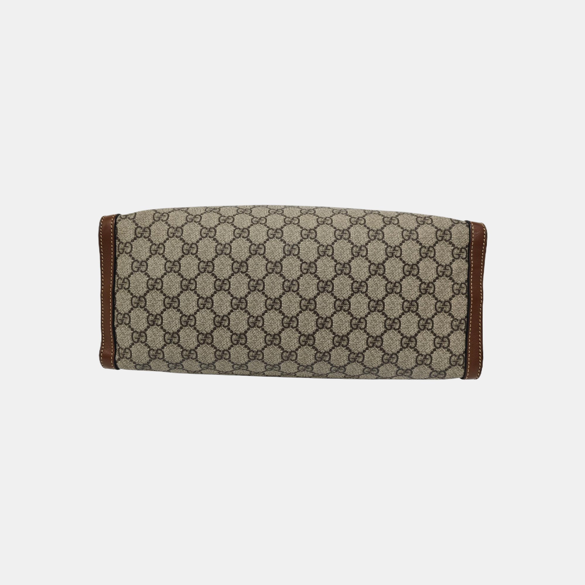 Padlock Medium Monogram Coated Canvas Beige