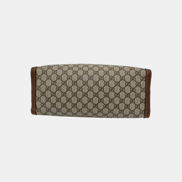 Padlock Medium Monogram Coated Canvas Beige