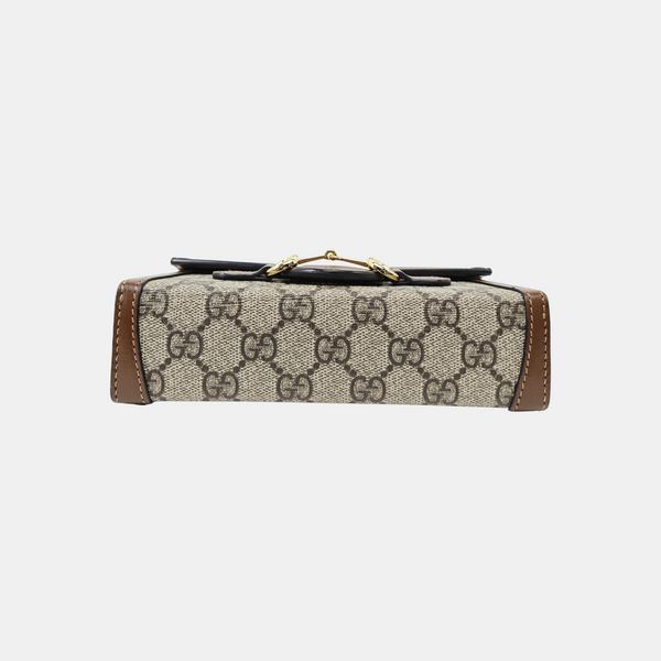 Horsebit 1955 Mini Monogram Coated Canvas Beige