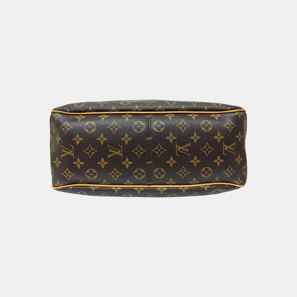 Monogram Coated Canvas Top Handle Bag Brown