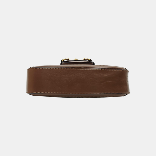 Horsebit 1955 Small Monogram Coated Canvas Black