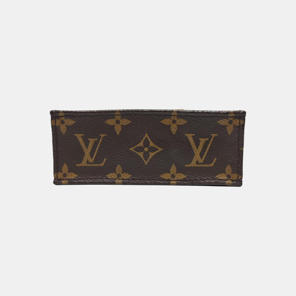 SAC PLAT Mini Monogram Coated Canvas Brown