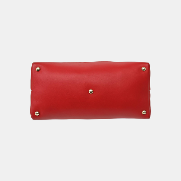 Monogram Calfskin Tote Bag Red