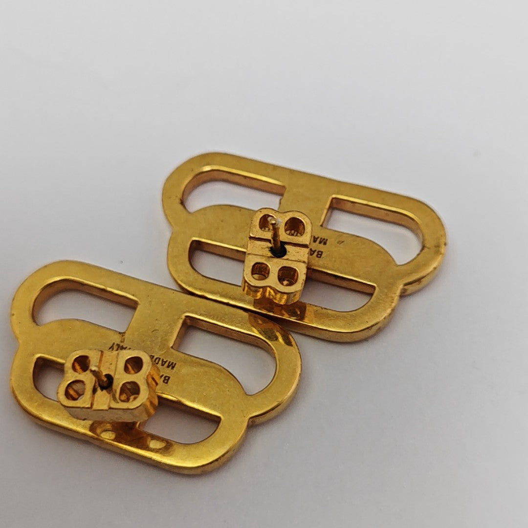 Metal Gold Stud Earrings