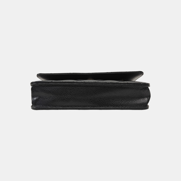WOC Quilted Grained Calfskin Black