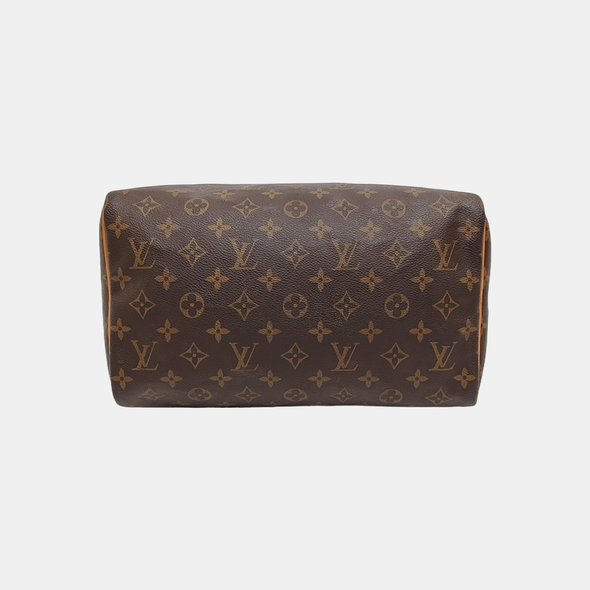 SPEEDY 30 Monogram Coated Canvas Brown