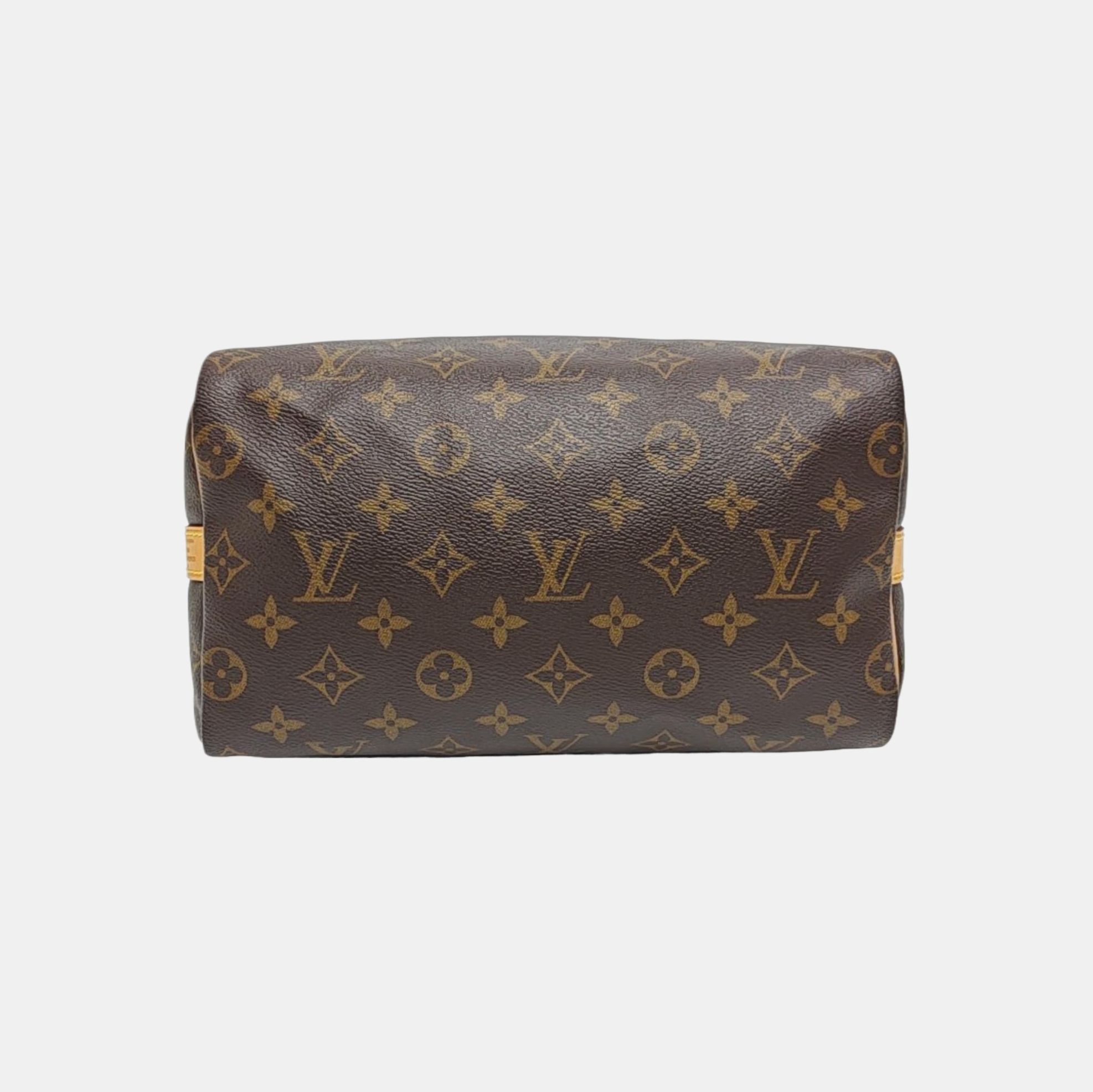 SPEEDY 25 Monogram Coated Canvas Brown