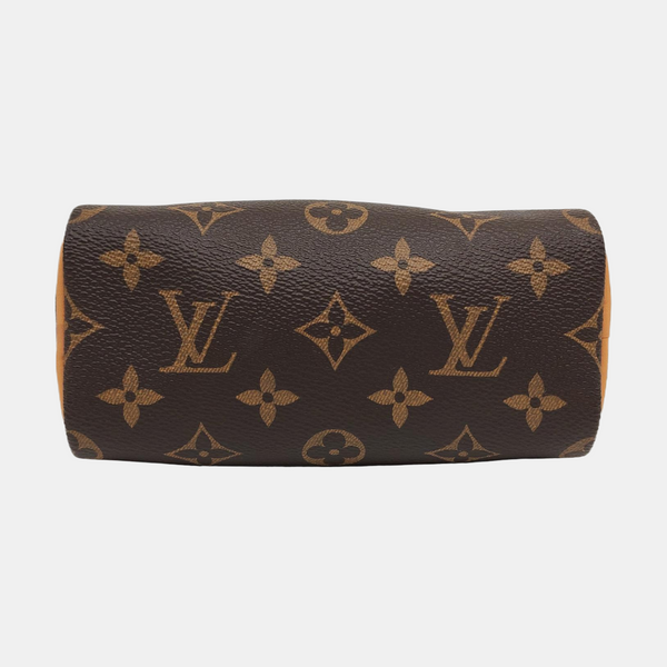 Authenticated pre-owned  SPEEDY Nano Monogram Coated Canvas Brown - Shoulder Bag at Looply