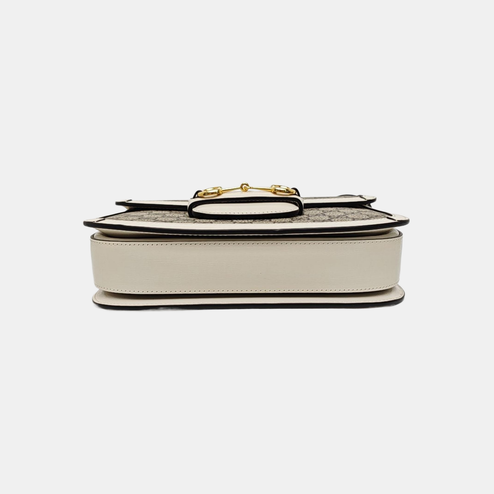 Horsebit 1955 Small Monogram Coated Canvas Beige