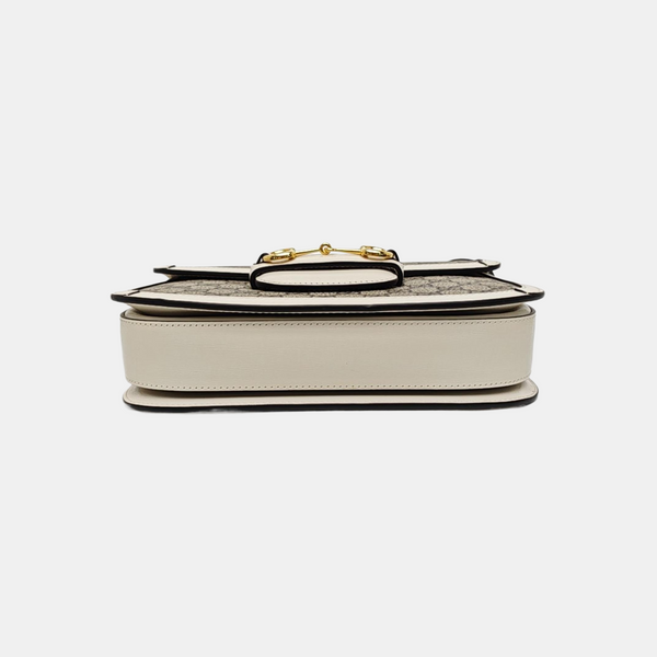 Horsebit 1955 Small Monogram Coated Canvas Beige