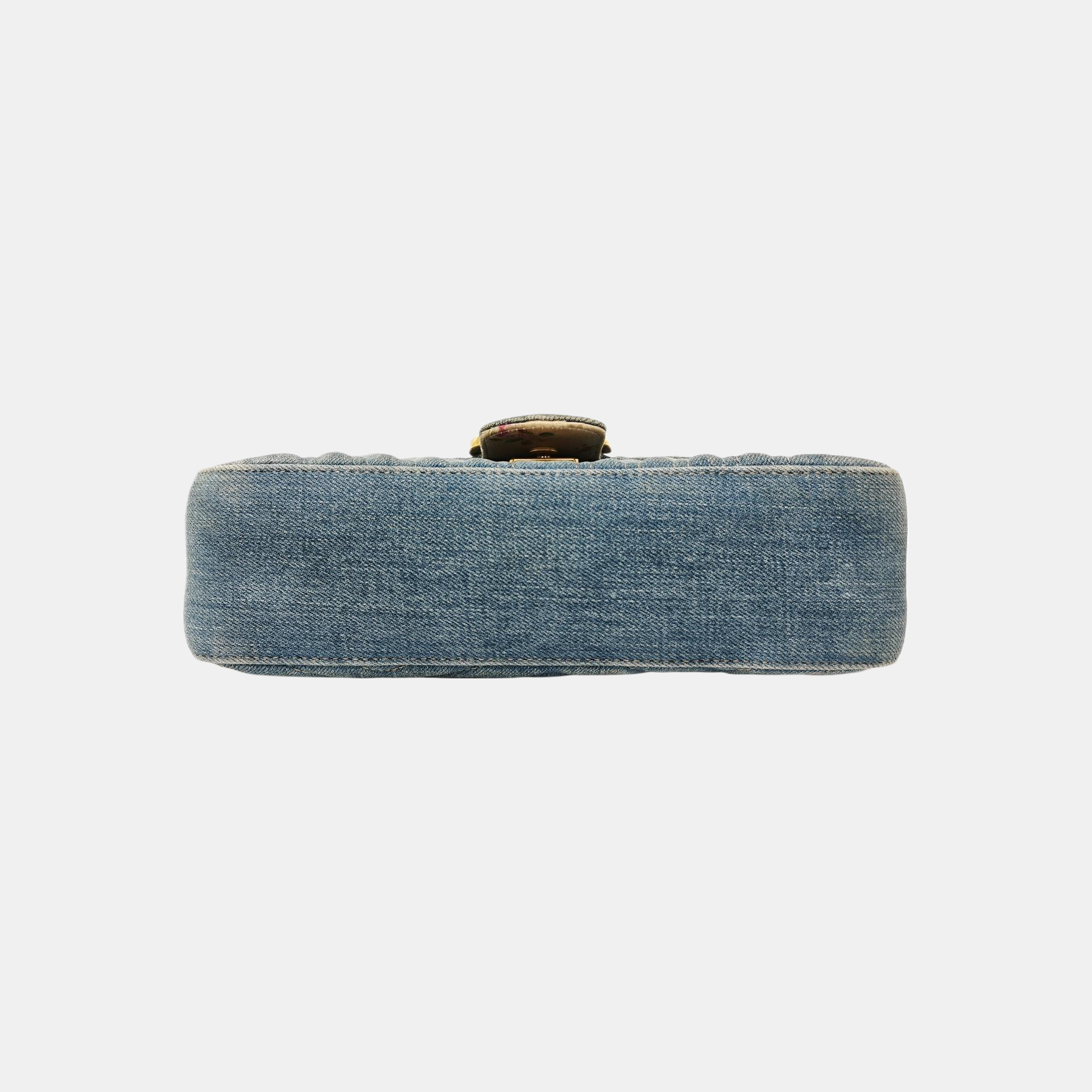 GG Marmont Medium Quilted Denim Blue